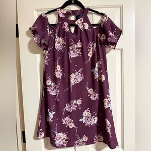 Blue Rain Purple Floral Dress